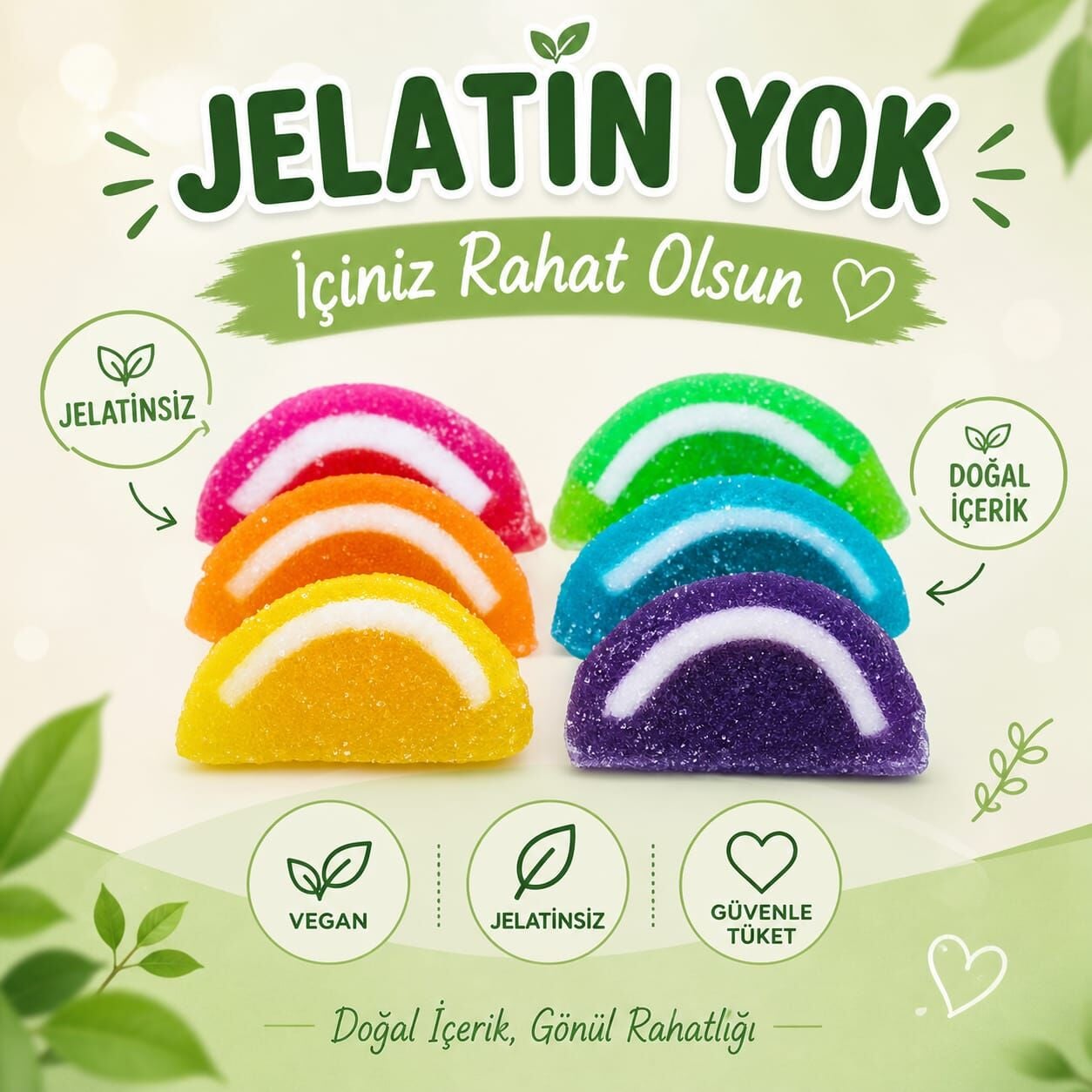 Helal, Vegan, Glütensiz ve Jelatinsiz Jöle Şeker