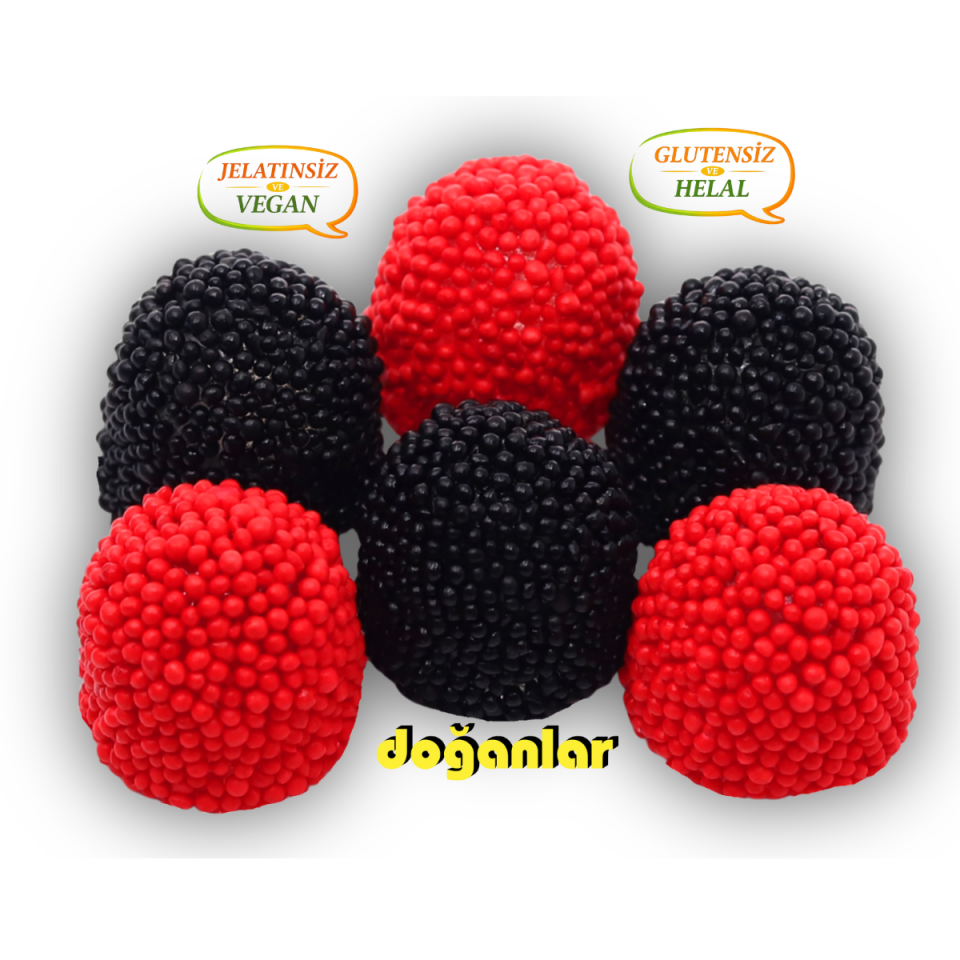 Ahududu & Böğürtlen J öle Lokum JELATİNSİZ -HELAL-VEGAN -GLUTENSİZ