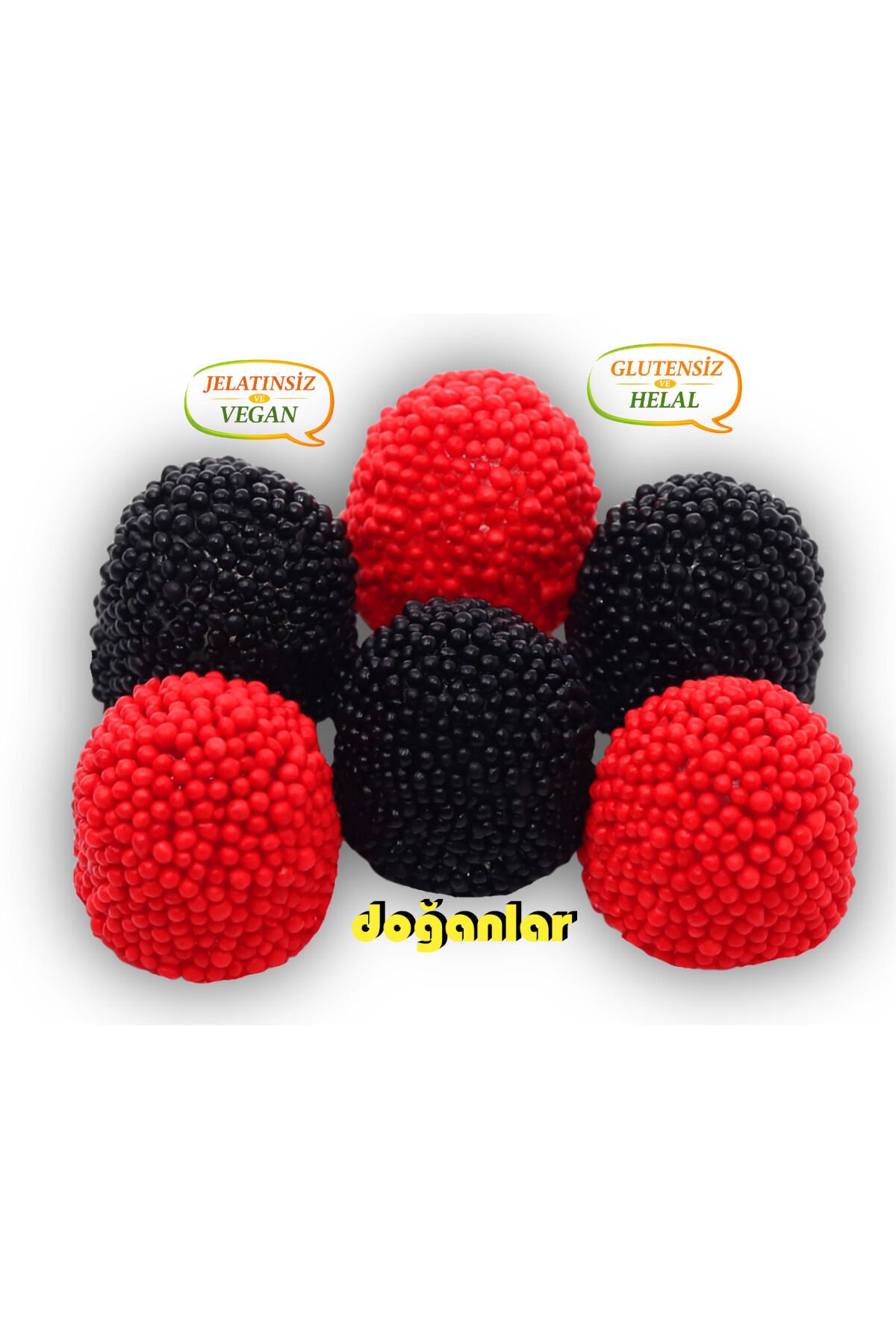 Ahududu & Böğürtlen J öle Lokum JELATİNSİZ -DOĞAL-HELAL-VEGAN -GLUTENSİZ 1000 gr.