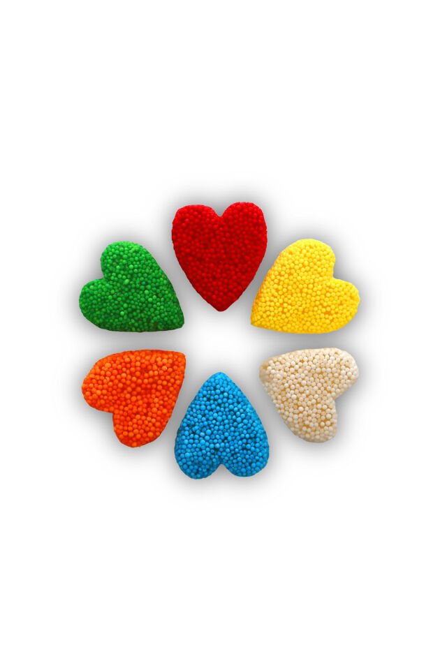 Kaskaslı KALP Jöle ŞEKERLEME JELATİNSİZ -DOĞAL-HELAL-VEGAN -GLUTENSİZ 1000 gr.