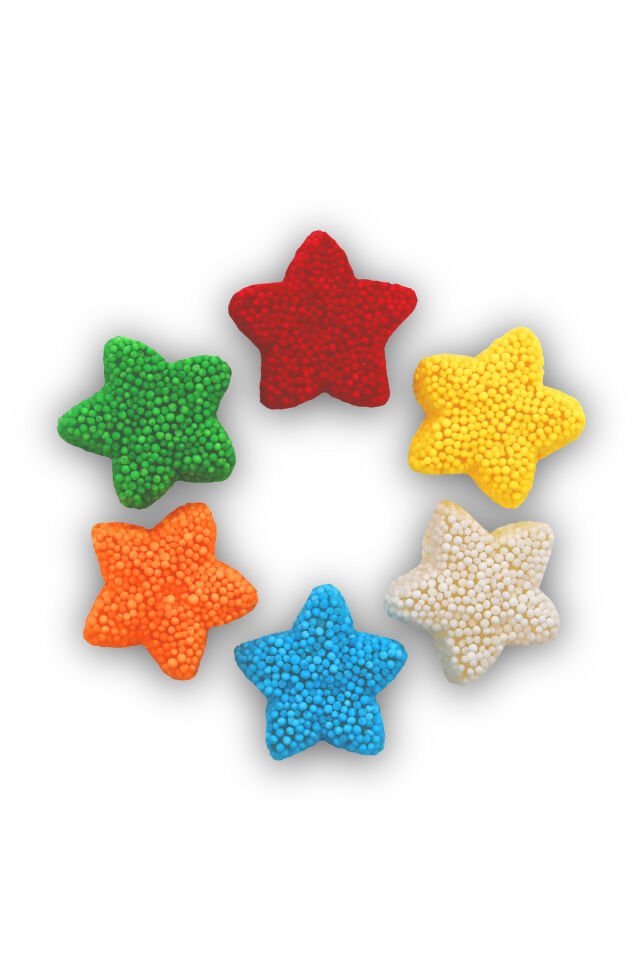 Kaskaslı Yıldız Jöle ŞEKERLEME JELATİNSİZ -DOĞAL-HELAL-VEGAN -GLUTENSİZ 1000 gr.