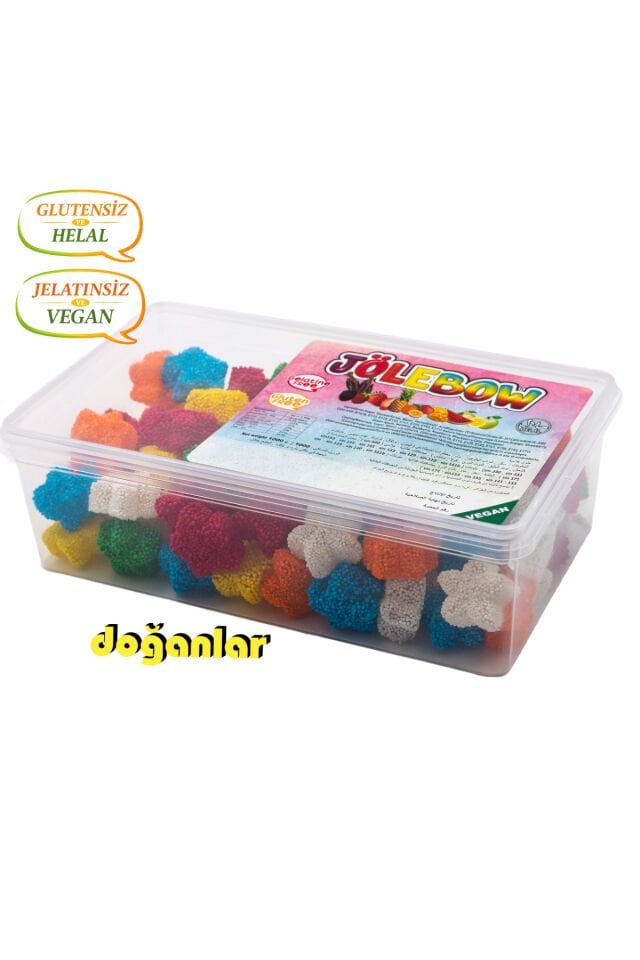 Kaskaslı Yıldız Jöle ŞEKERLEME JELATİNSİZ -DOĞAL-HELAL-VEGAN -GLUTENSİZ 1000 gr.