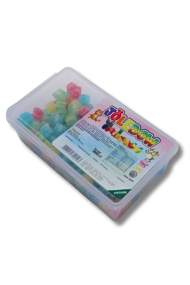 EKŞİ JÖLE ŞEKER ( JOLEBOW) KARIŞIK 1 KG. JELATİNSİZ -GULUTENSİZ-VEGAL-HELAL