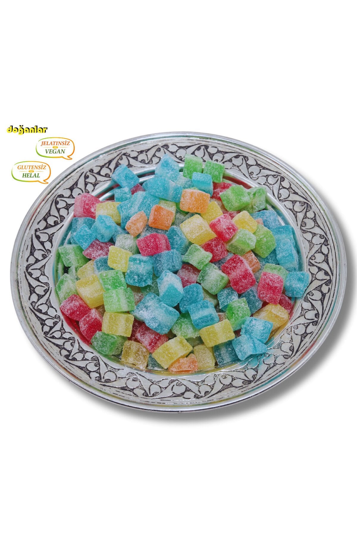 EKŞİ JÖLE ŞEKER ( JOLEBOW) KARIŞIK 1 KG. JELATİNSİZ -GULUTENSİZ-VEGAL-HELAL