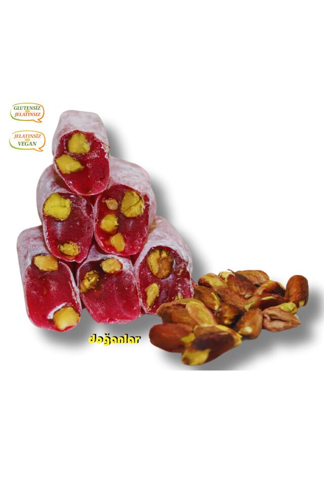 Fitil Lokum Narlı Antep Fıstıklı 500 gr.jelatinsiz -gulutensiz-vegan-helal