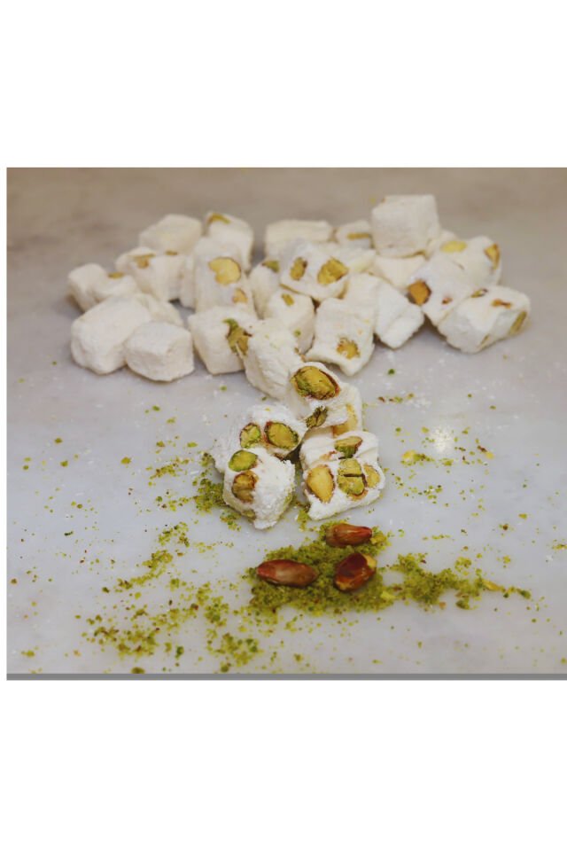 paşa çifte kavrulmuş antep fıstıklı lokumu -vegan-helal-glütensiz-jelatinsiz 400 gr.