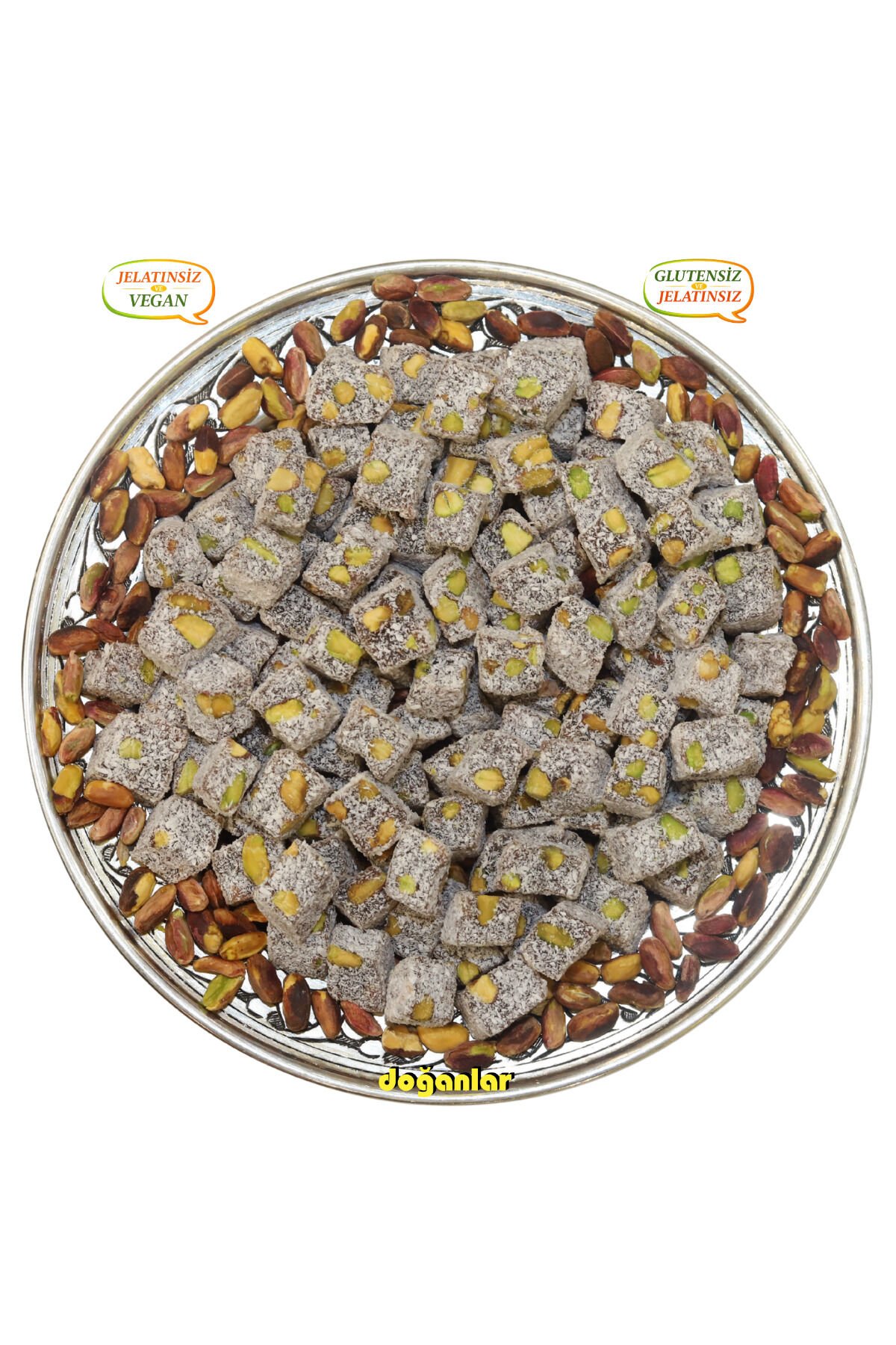 hindistan cevizli çifte kavrulmuş lokum helal-vegan-glütensiz-jelatinsiz 400 gr.