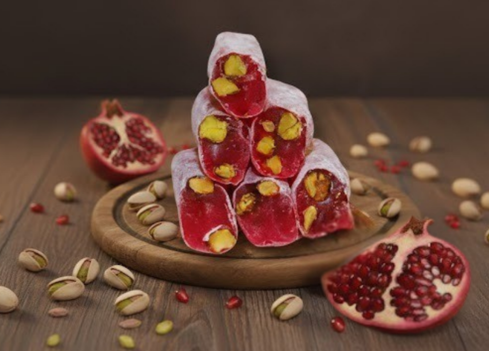 Fitil Lokum Narlı Antep Fıstıklı 1000 gr.jelatinsiz -gulutensiz-vegan-helal