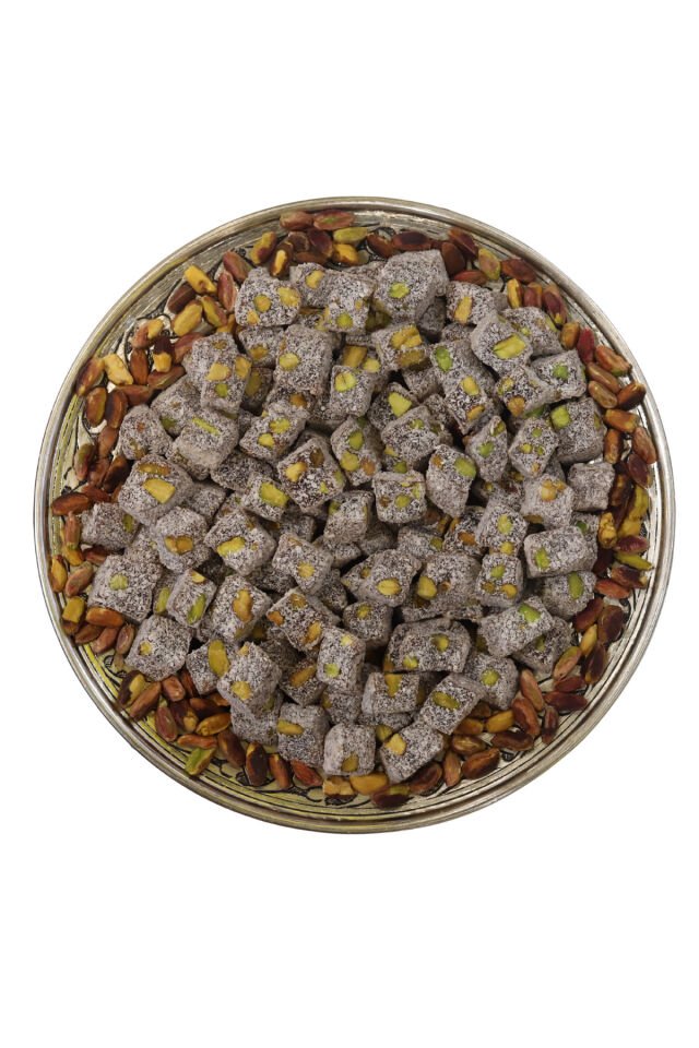 hindistan cevizli ANTEP FISTIKLI çifte kavrulmuş lokum helal-vegan-glütensiz-jelatinsiz 1000GR