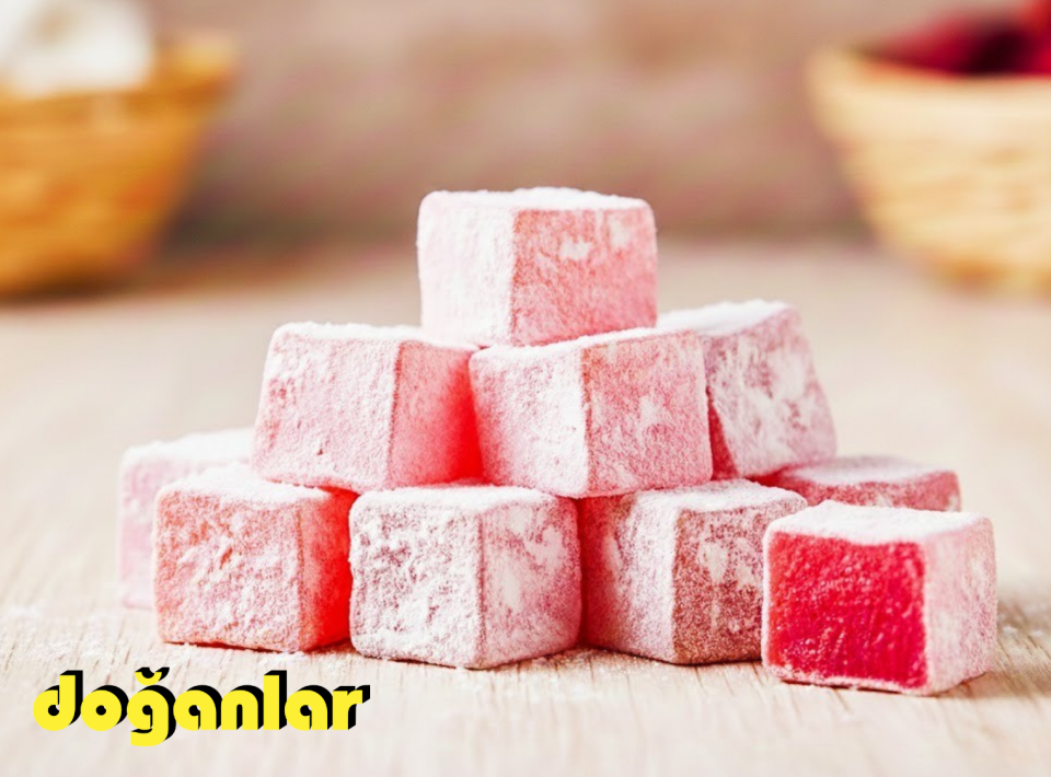 Güllü Lokum 1 kg vegan-helal-jelatinsiz-glütensiz Geleneksel Türk Lezzetinin En Zarif Hali