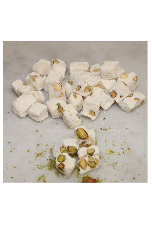 paşa çifte kavrulmuş antep fıstıklı lokumu -vegan-helal-glütensiz-jelatinsiz 1000 gr. (1 kg)