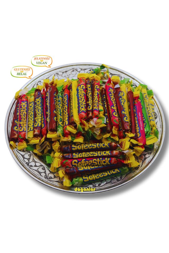 STICK KARIŞIK MEYVE AROMALI YUMUŞAK ŞEKER (SOFEESTICK) HELAL -VEGAN-JELATİNSİZ-GULUTENSİZ
